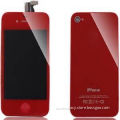 Fashion Red Glass Iphone 5 Back Cover Transparent Replacement Housing For Women
